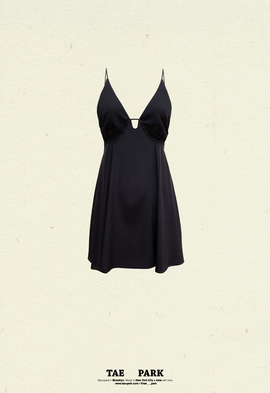 Mini String Dress Black