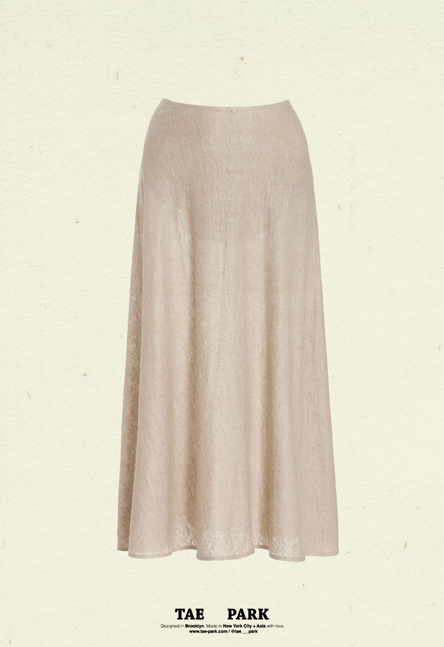 Flowy Linen Knit Skort Natural