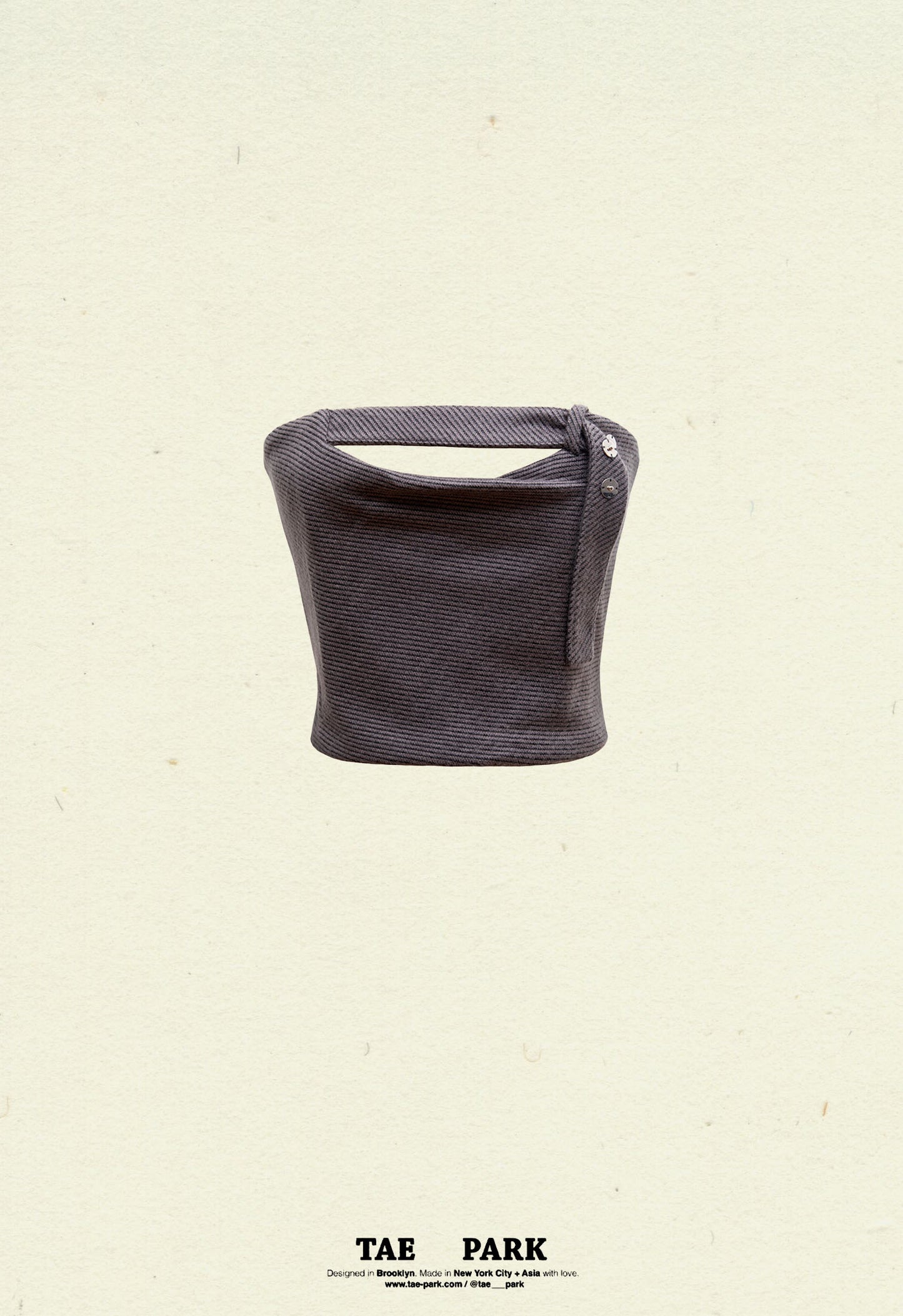 Strapless Belt Top Twill Smoke