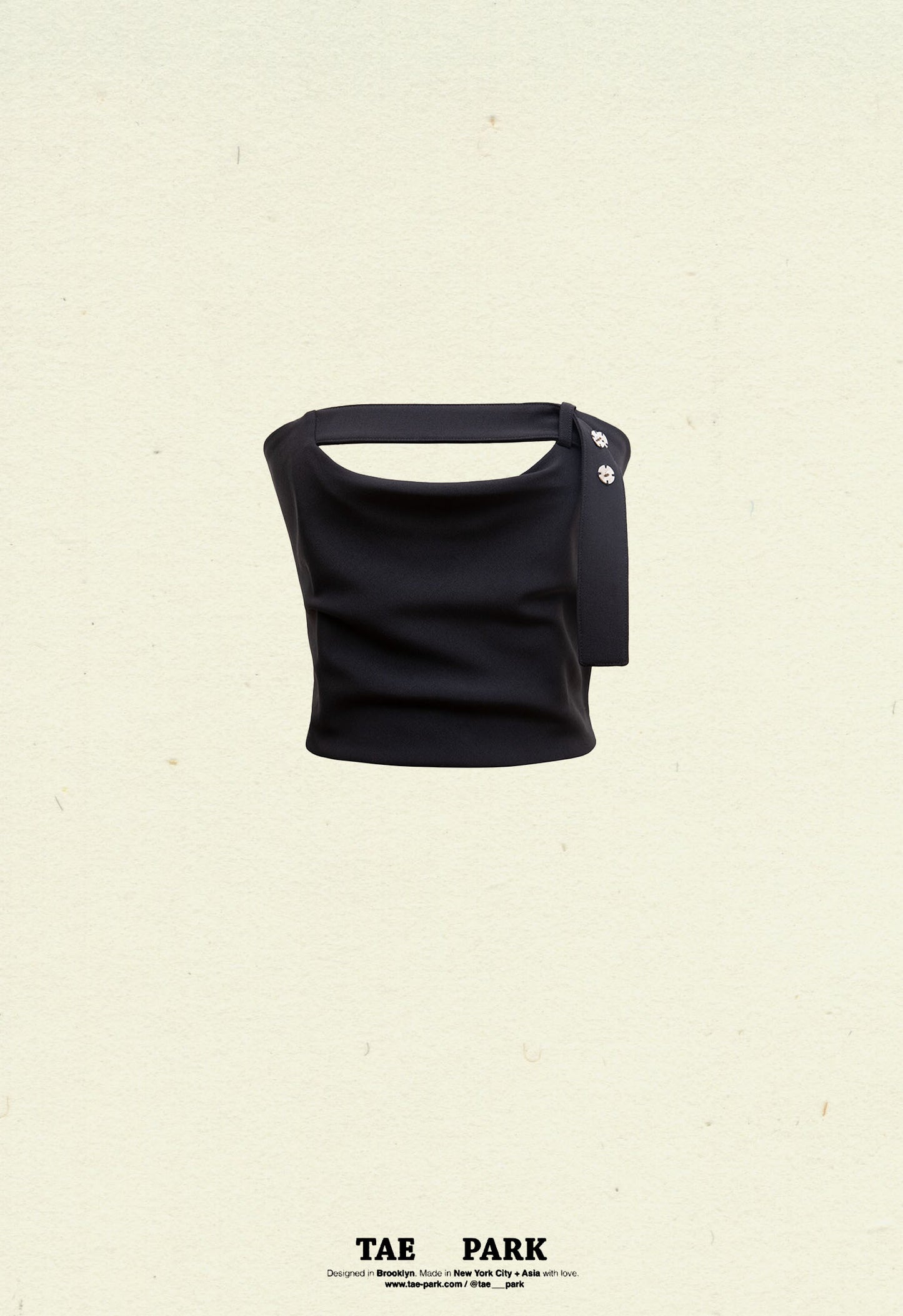 Strapless Belt Top Black