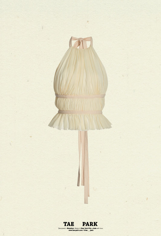 Chiffon Wrap Top Ivory