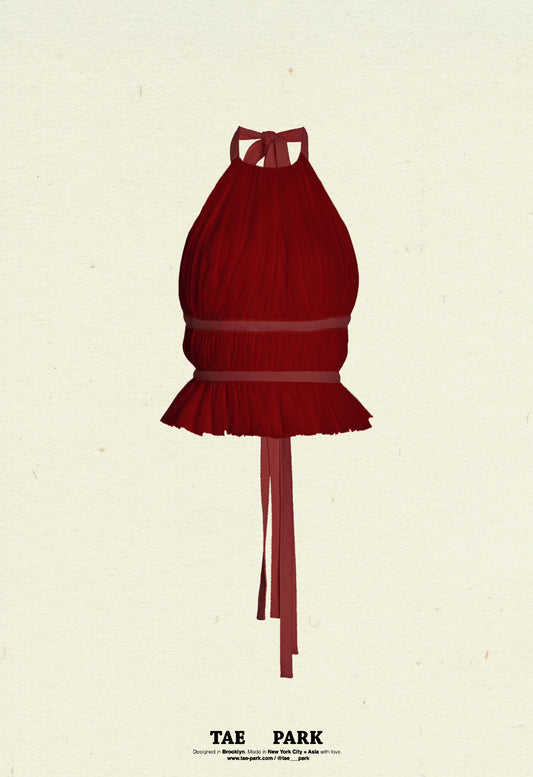 Chiffon Wrap Top Wine