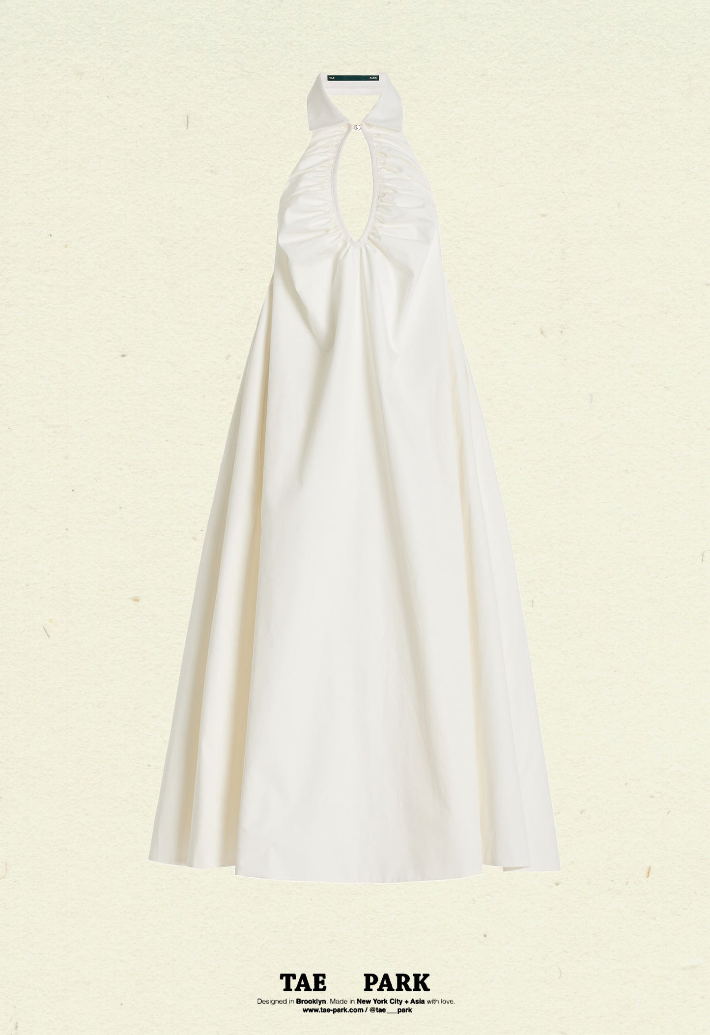 Ruched Halter Balloon Dress Maxi