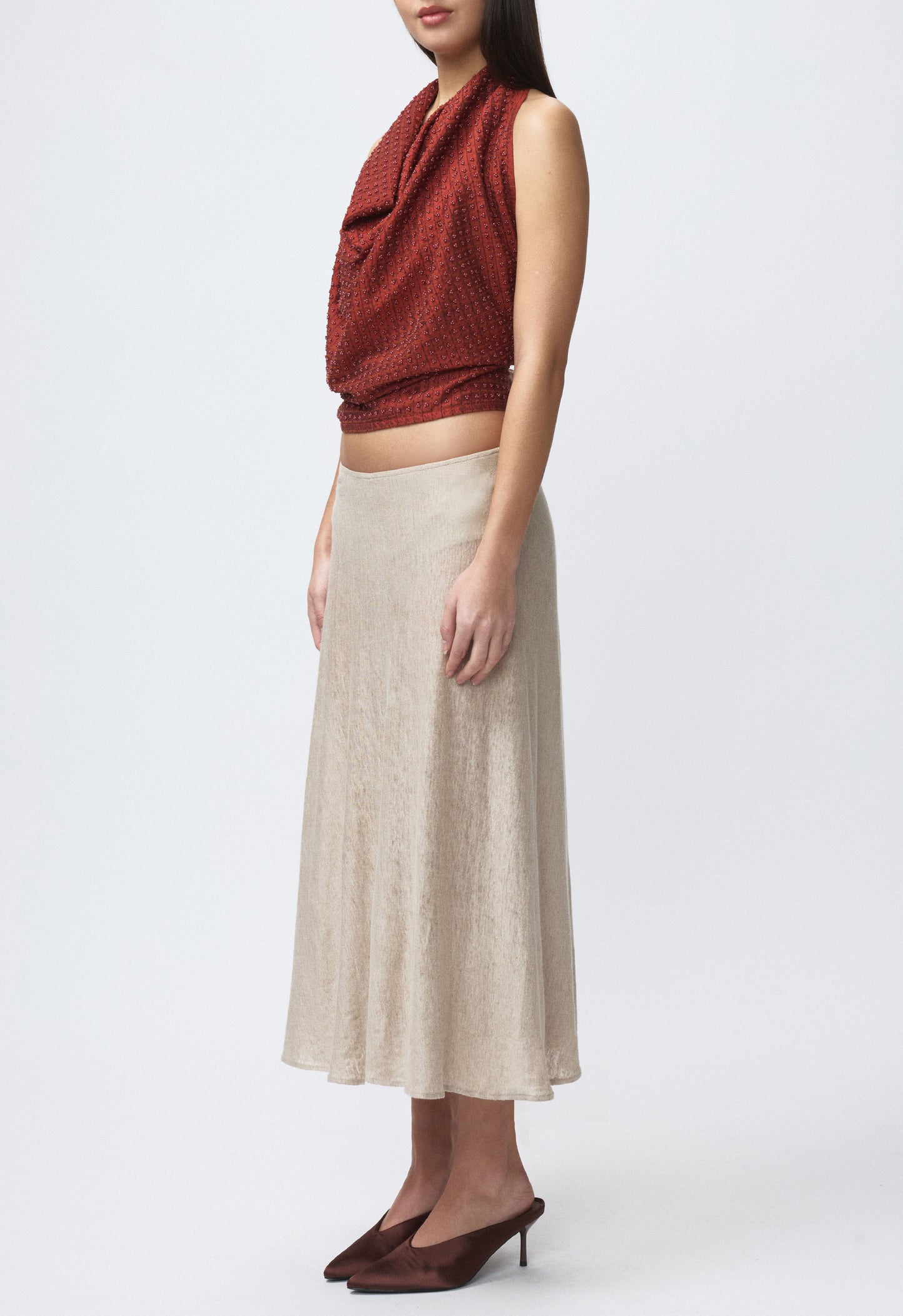 Embellished Napkin Top Red Orange