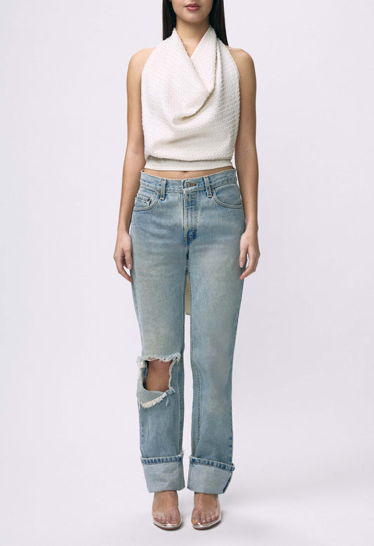 Embellished Napkin Top White