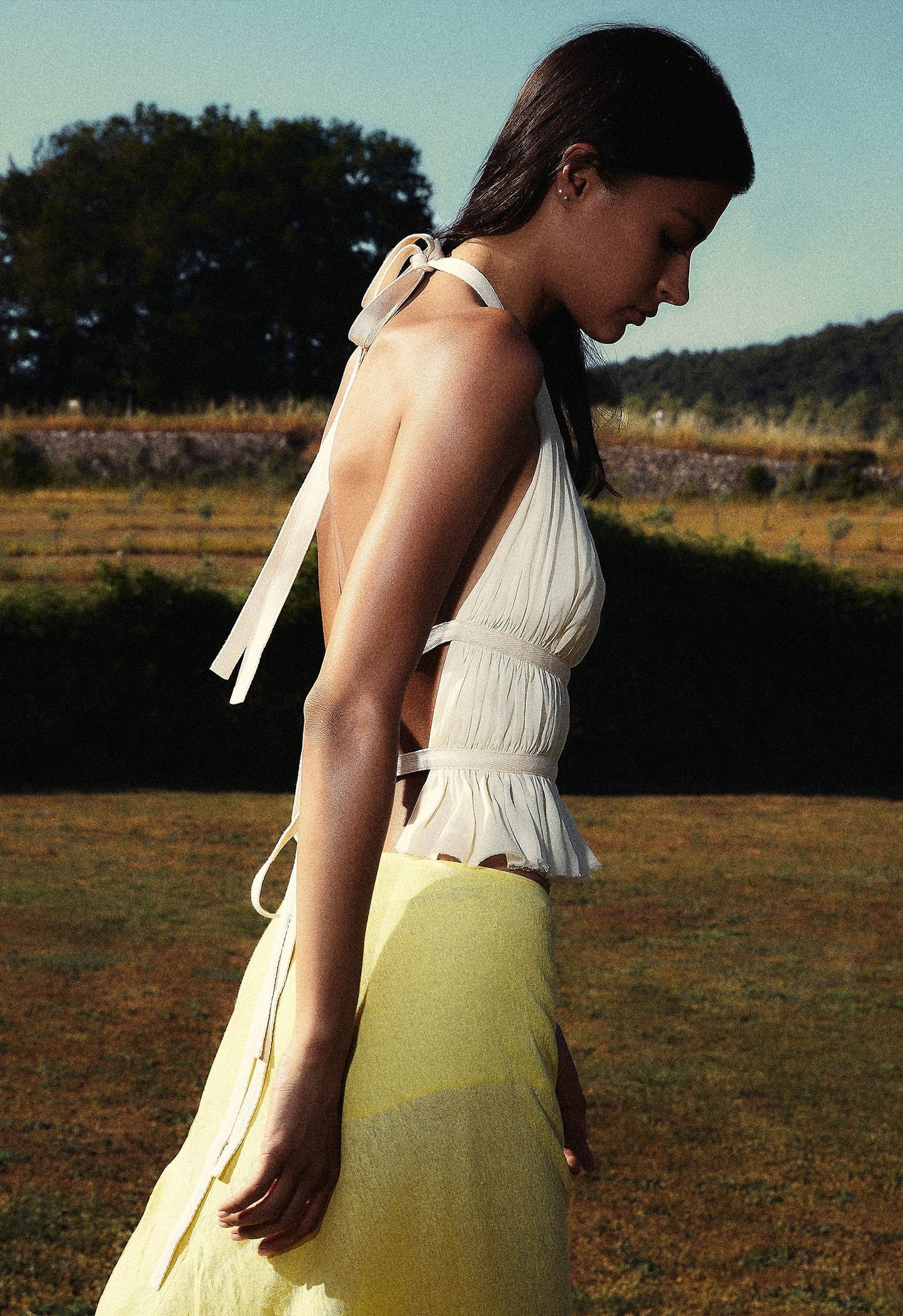 Chiffon Wrap Top Ivory