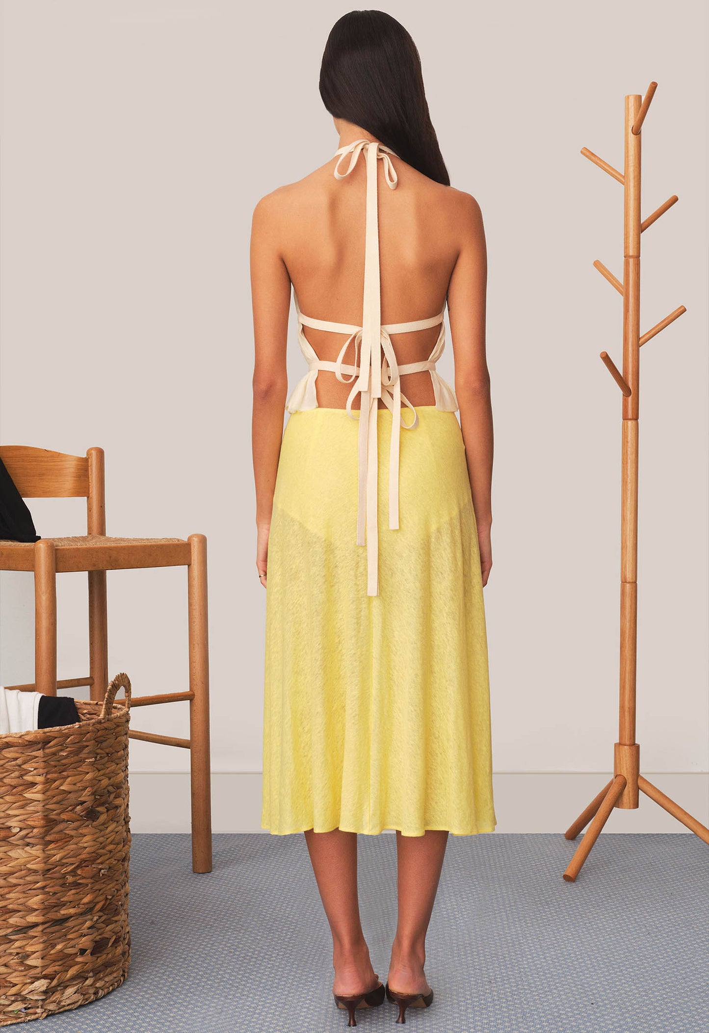 Chiffon Wrap Top Ivory