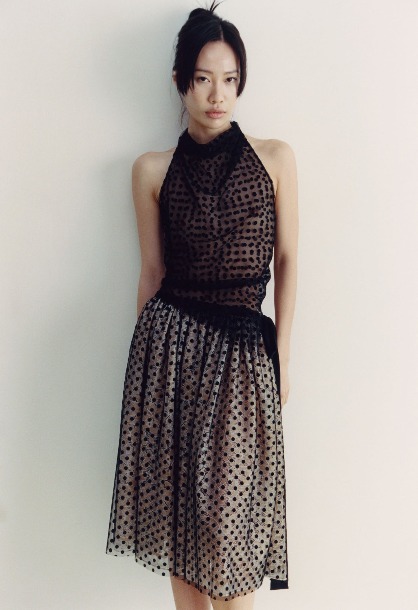 Polka Dot Mesh Kite Top