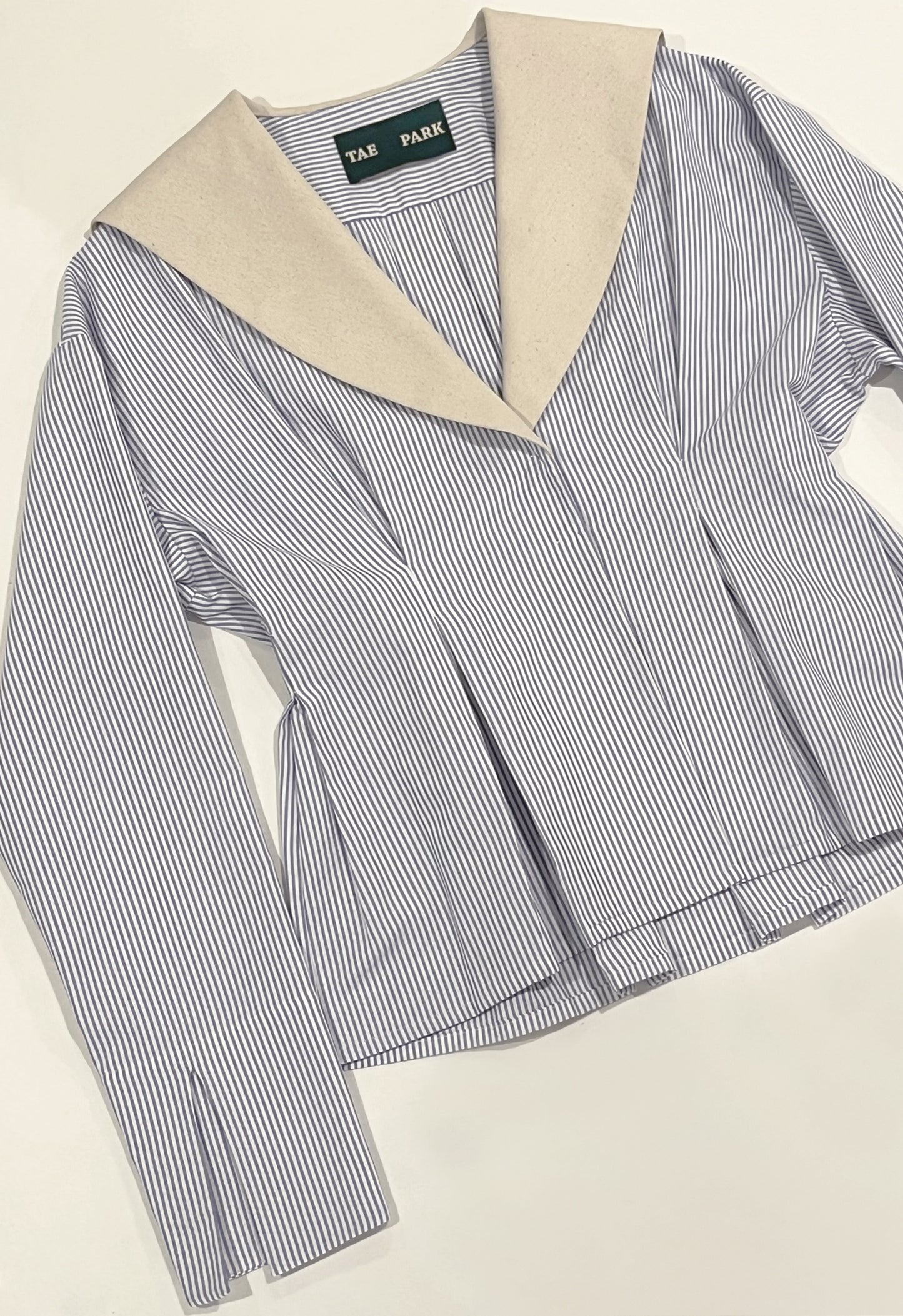 Sailor Bow Top Navy Pinstripe