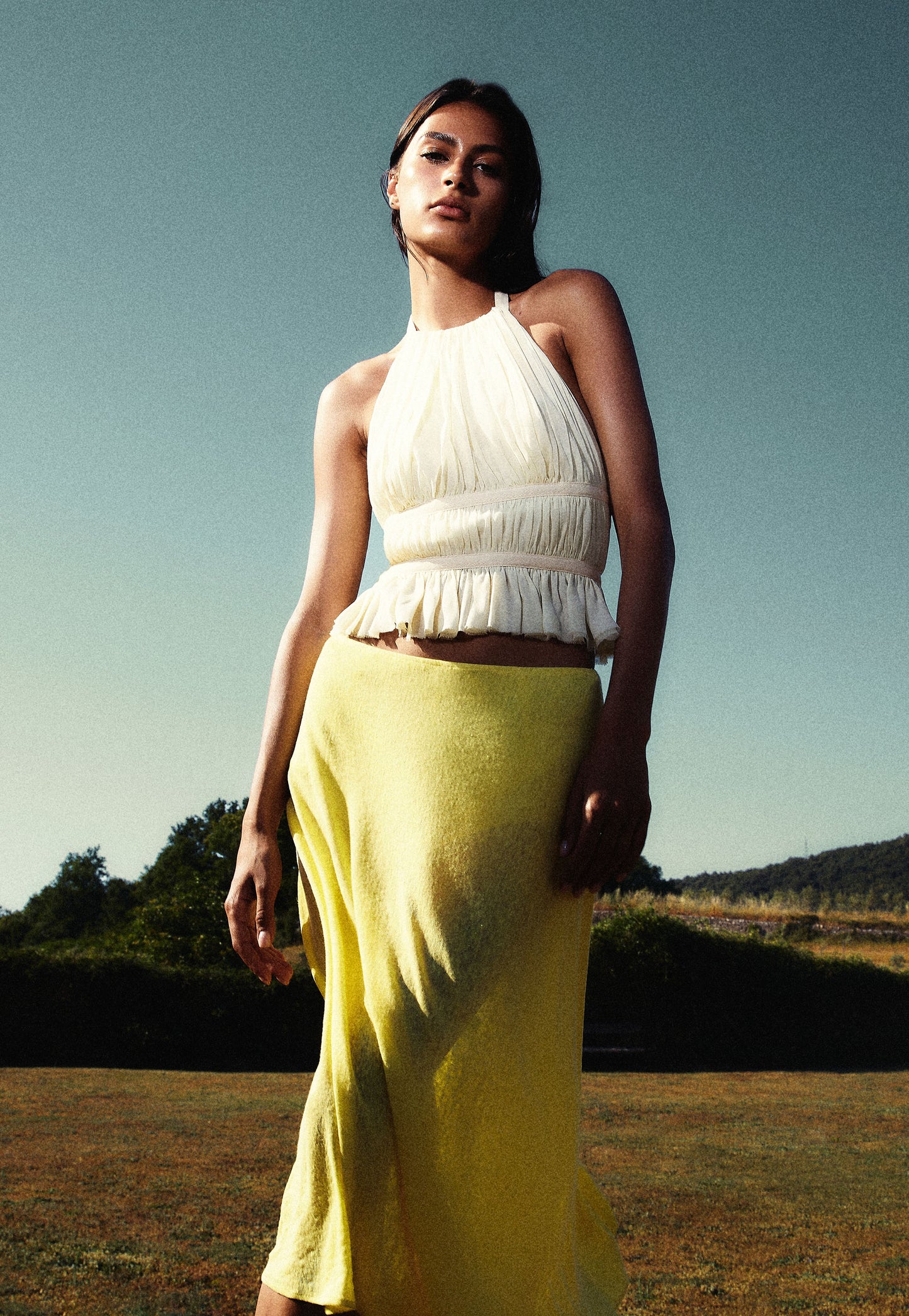Chiffon Wrap Top Ivory