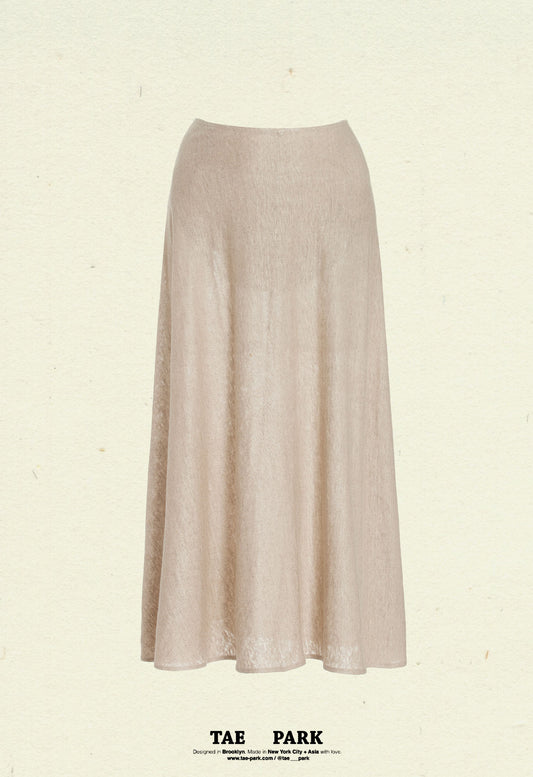 Flowy Linen Knit Skort Natural