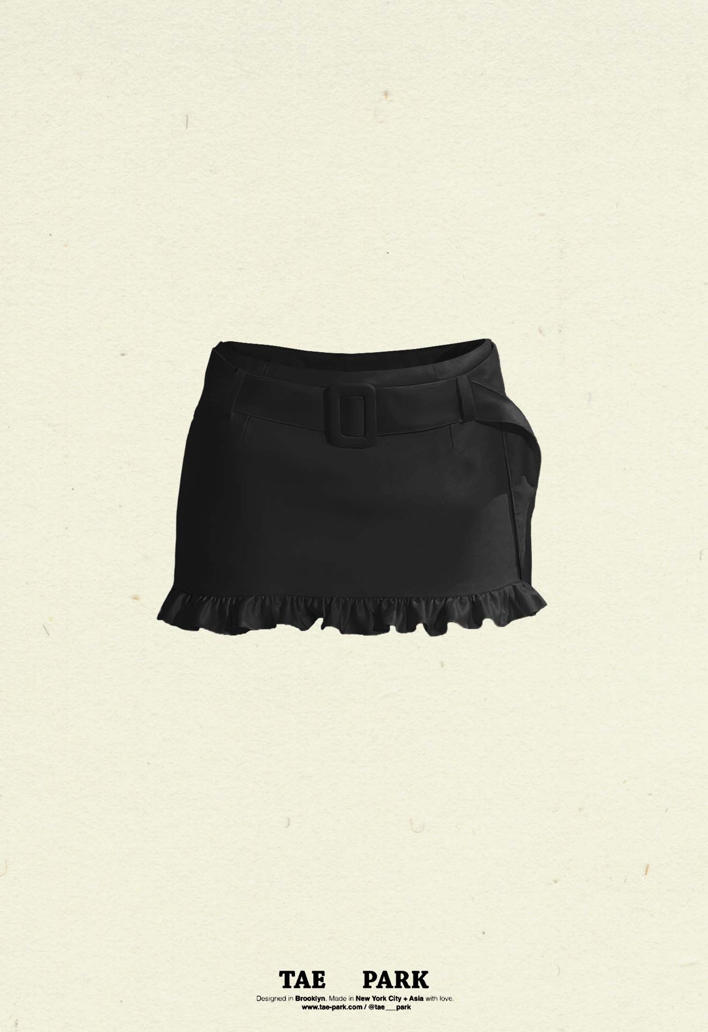 Mini Ruffle Skort Black