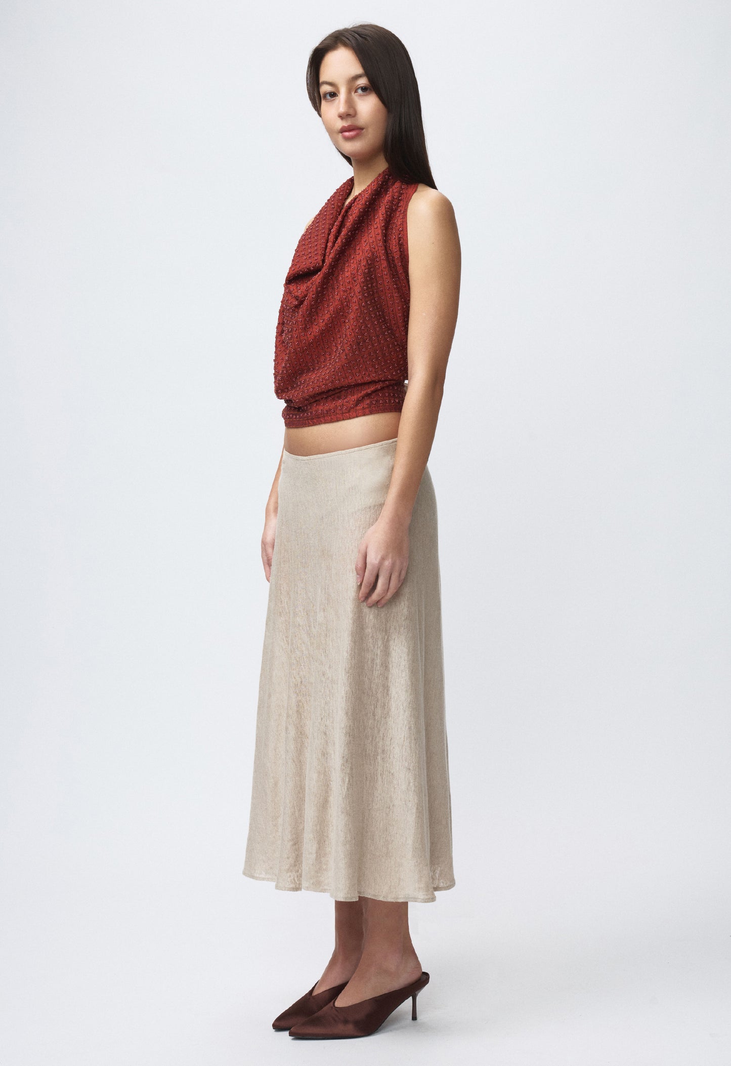 Embellished Napkin Top Red Orange