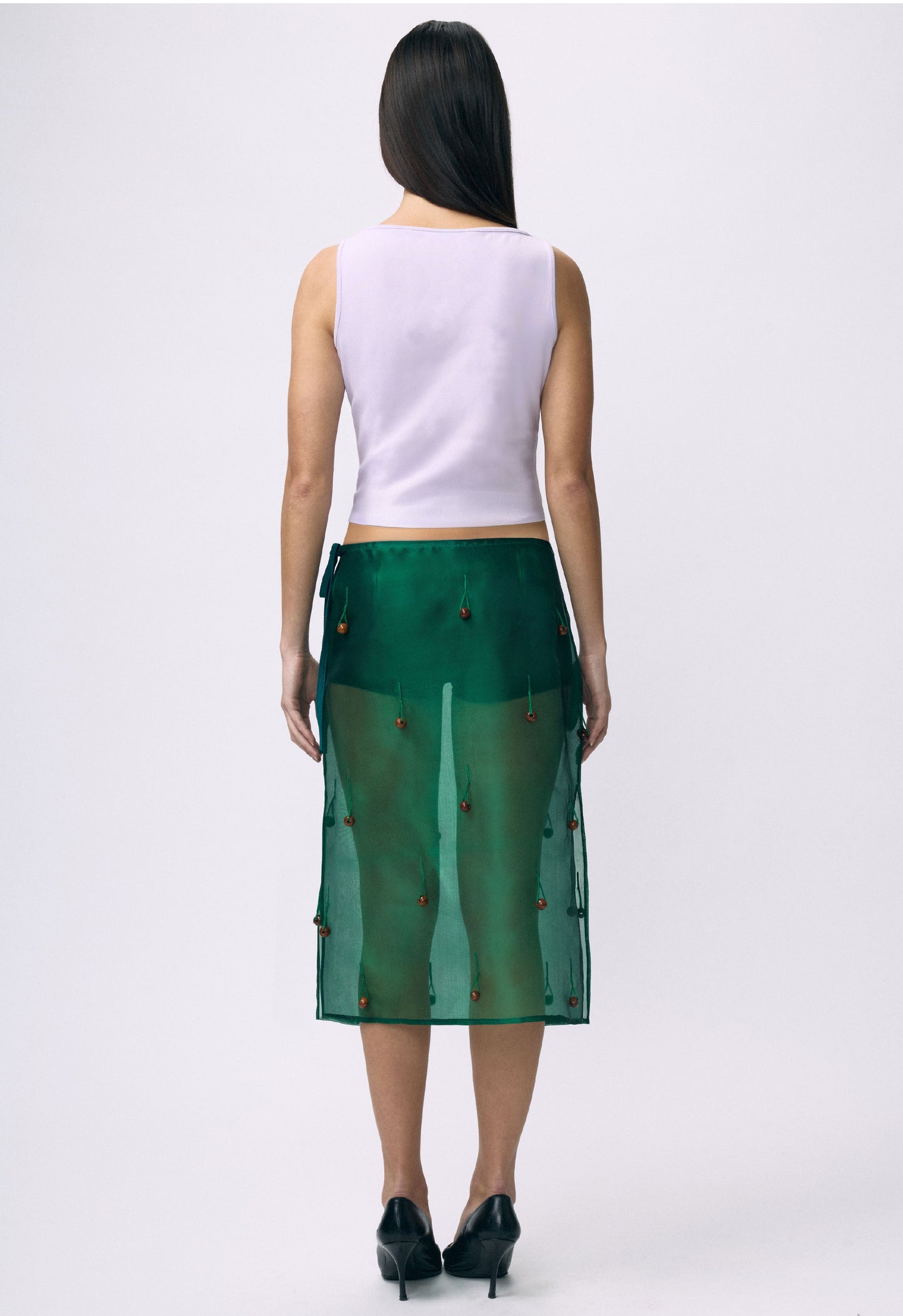 Sheer Table Skirt Emerald