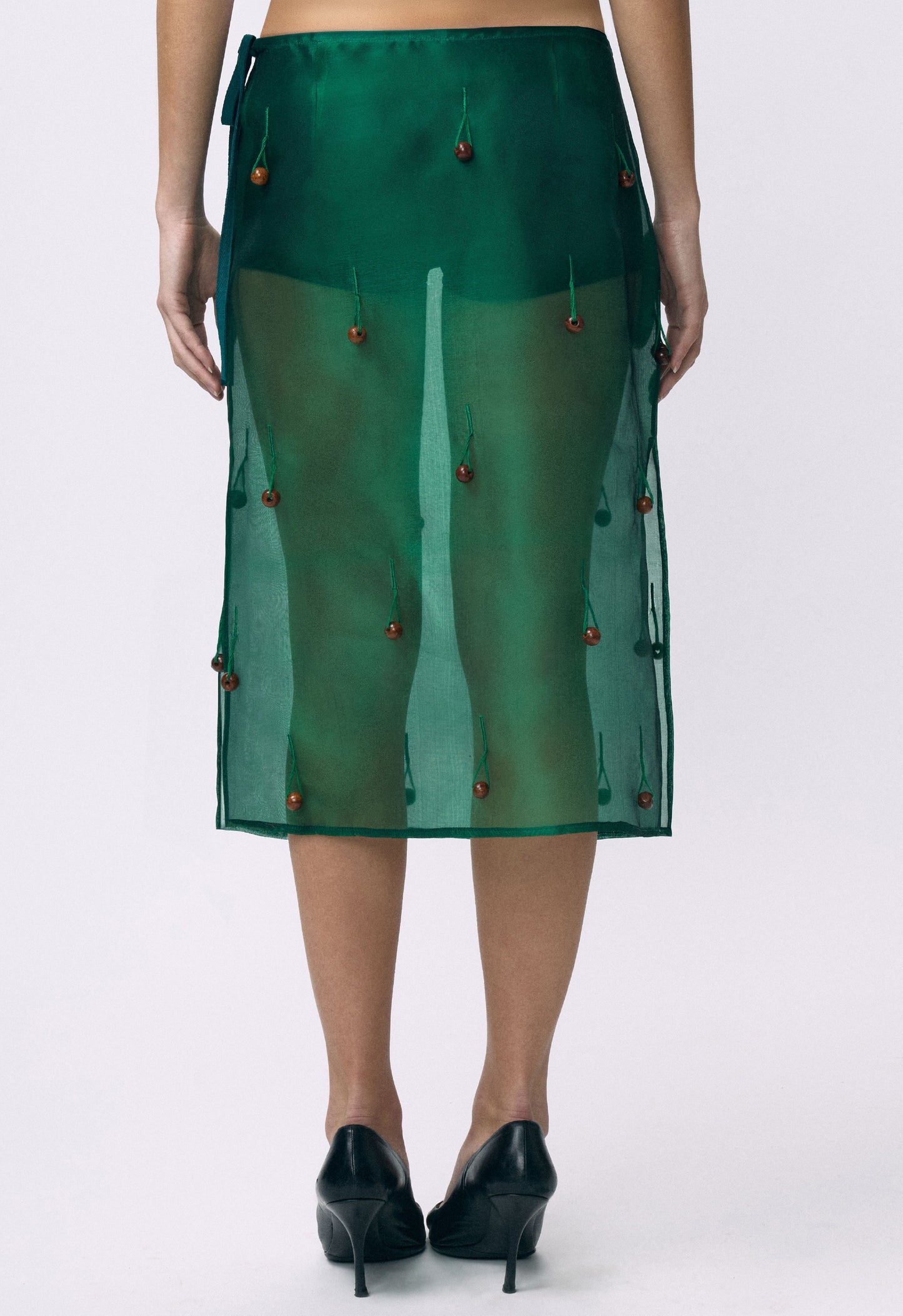 Sheer Table Skirt Emerald