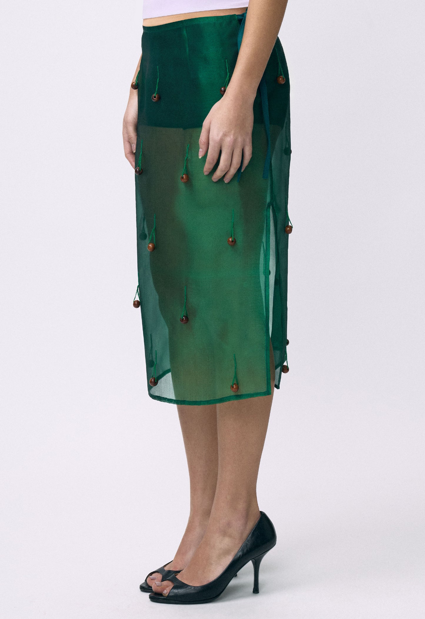 Sheer Table Skirt Emerald