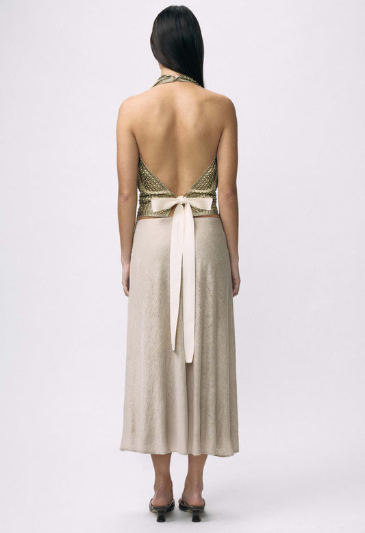 Embellished Napkin Top Stone Grey