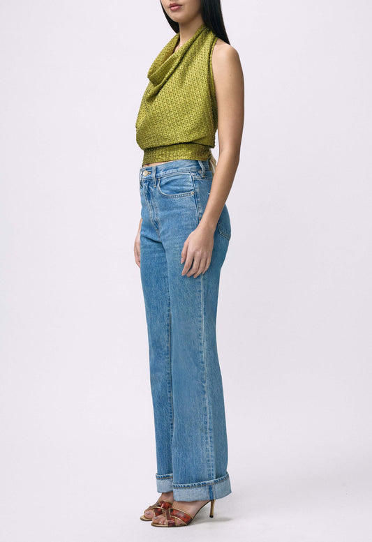 Embellished Napkin Top Chartreuse