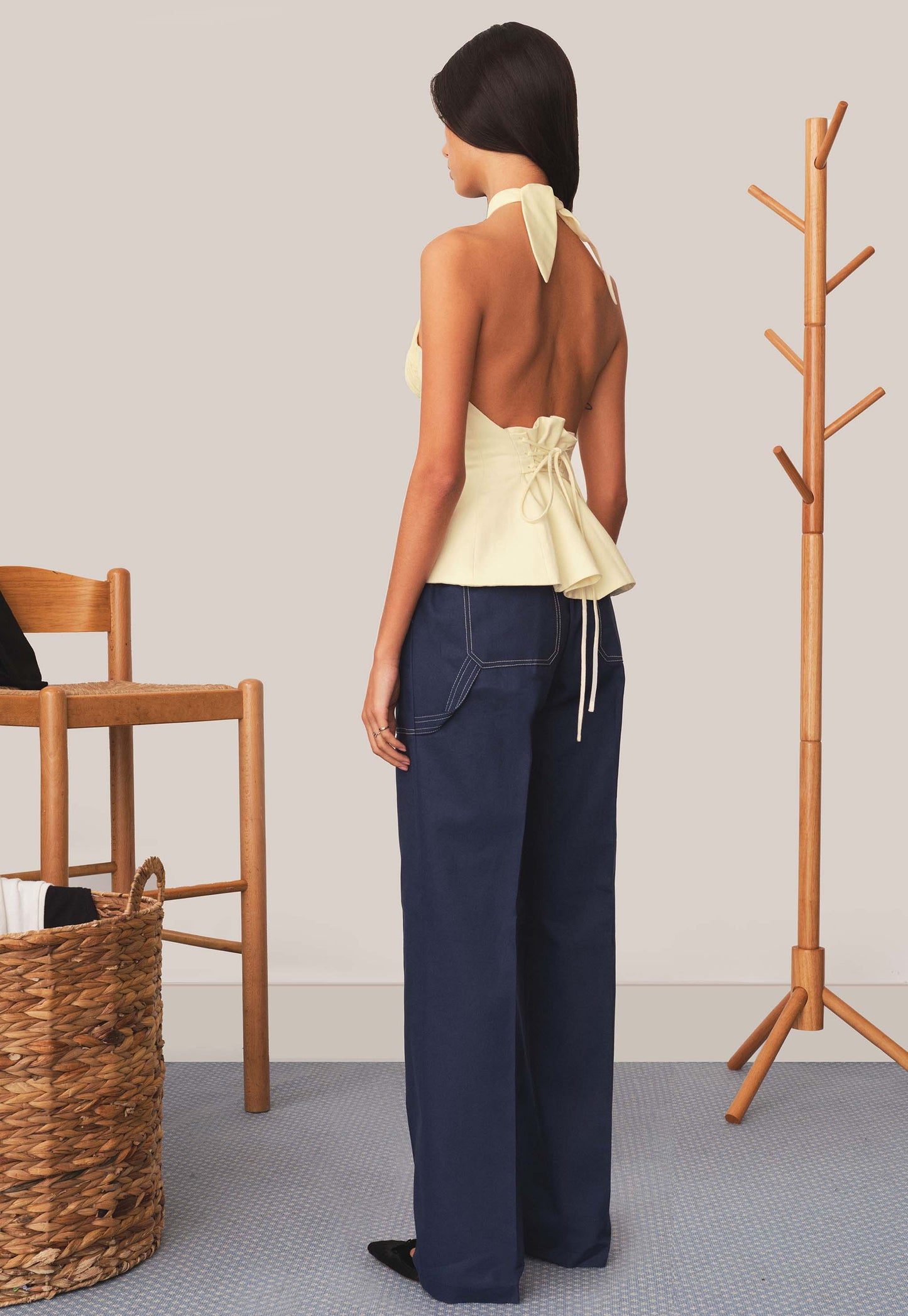 Sculpted Halter Top Ivory