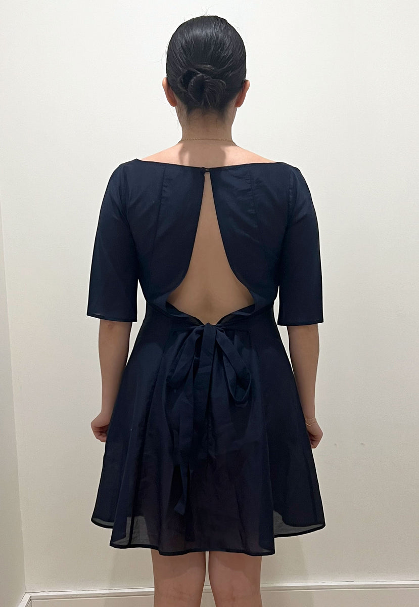 Panel Kick Pleat Dress Midnight Tae Park