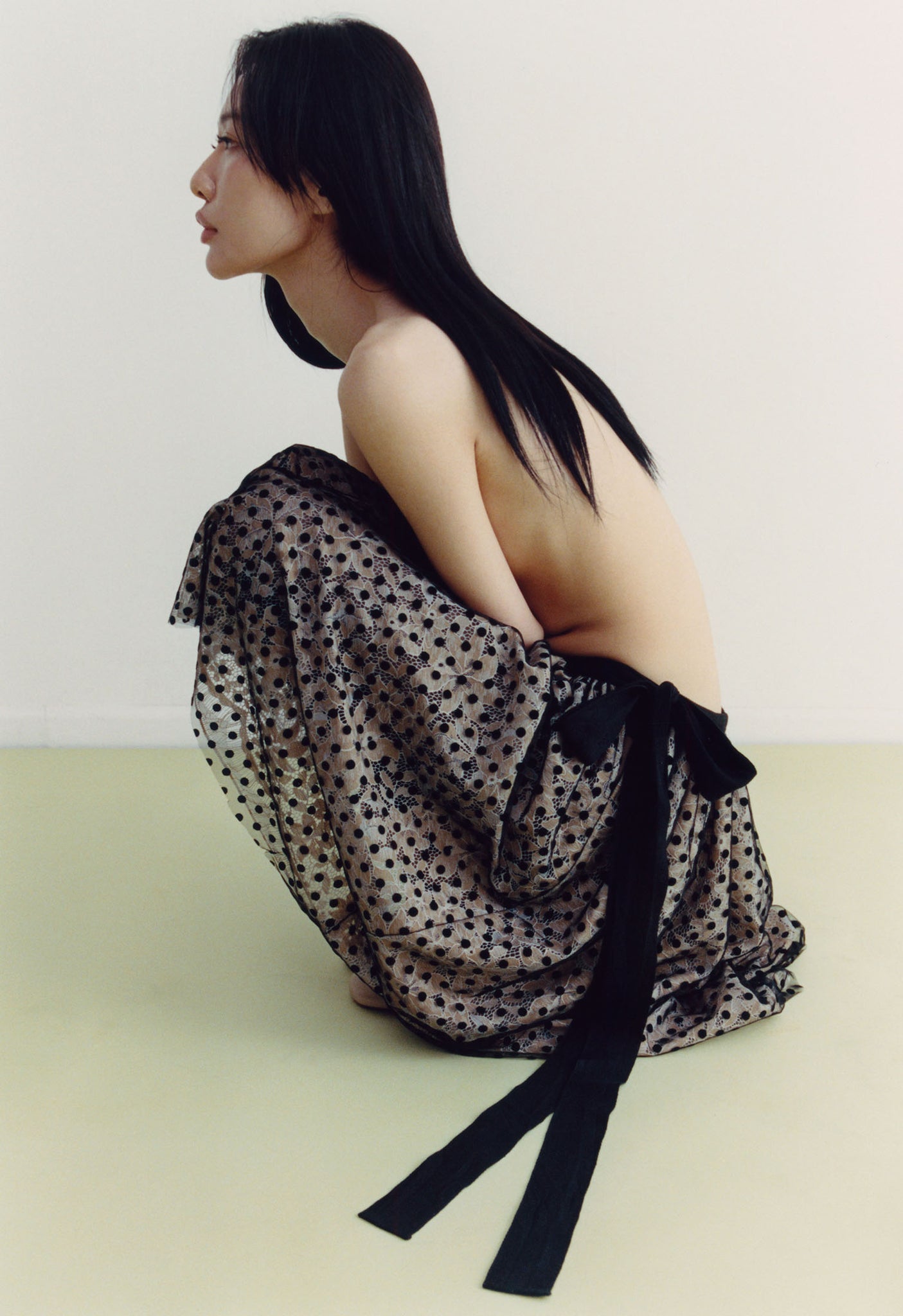Polka Dot Lace Volume Skirt