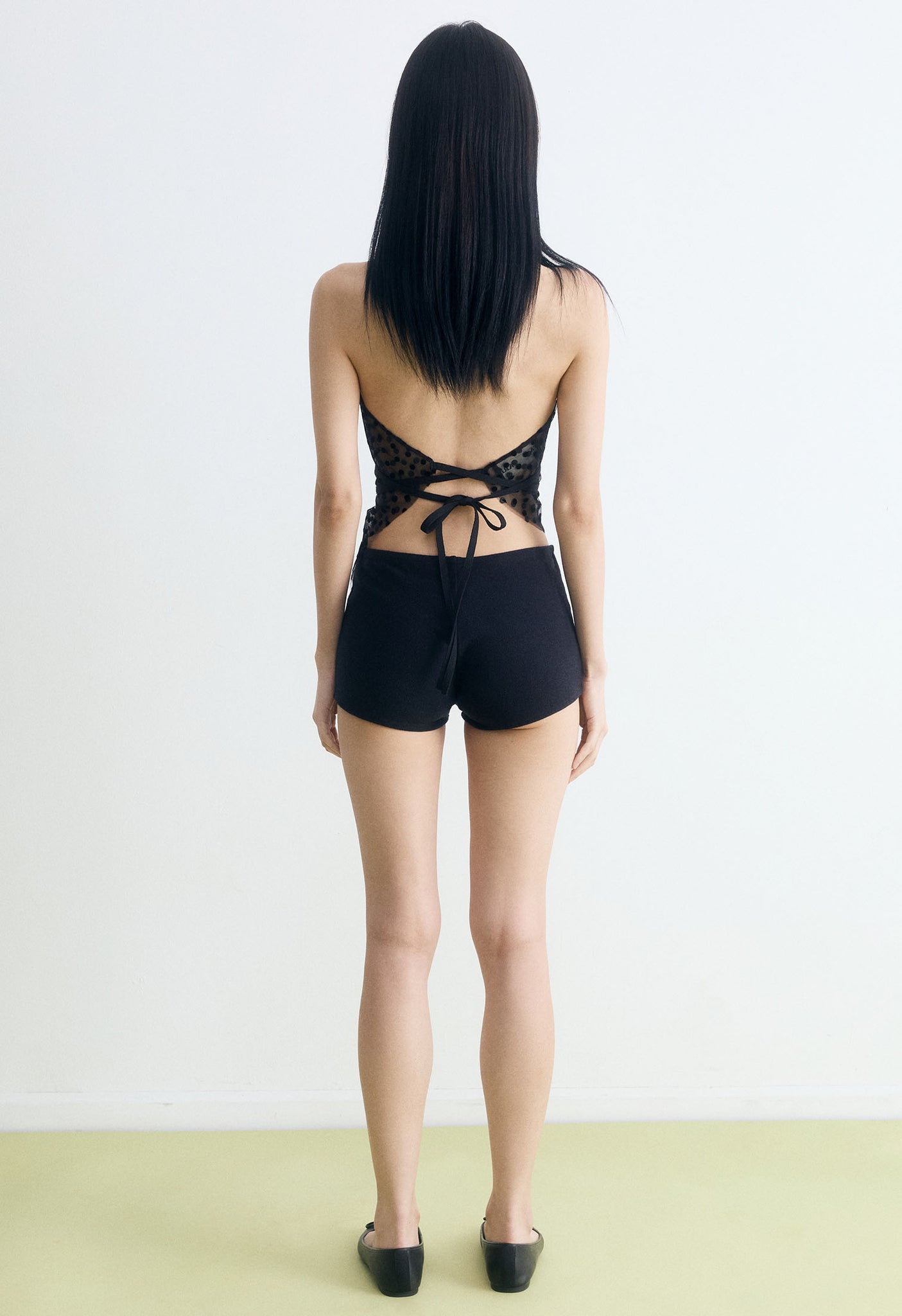 Polka Dot Mesh Kite Top