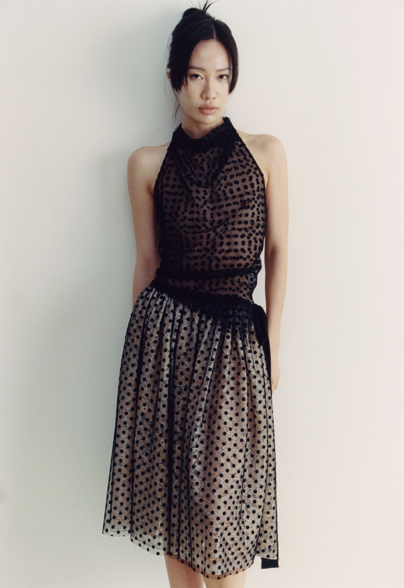 Polka Dot Mesh Kite Top