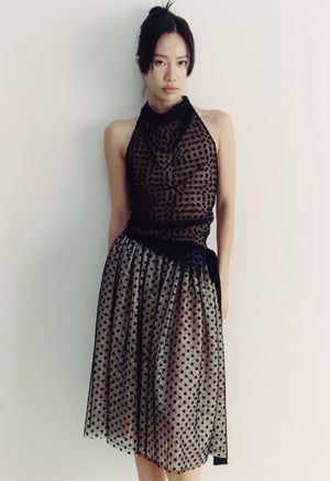 Polka Dot Mesh Kite Top