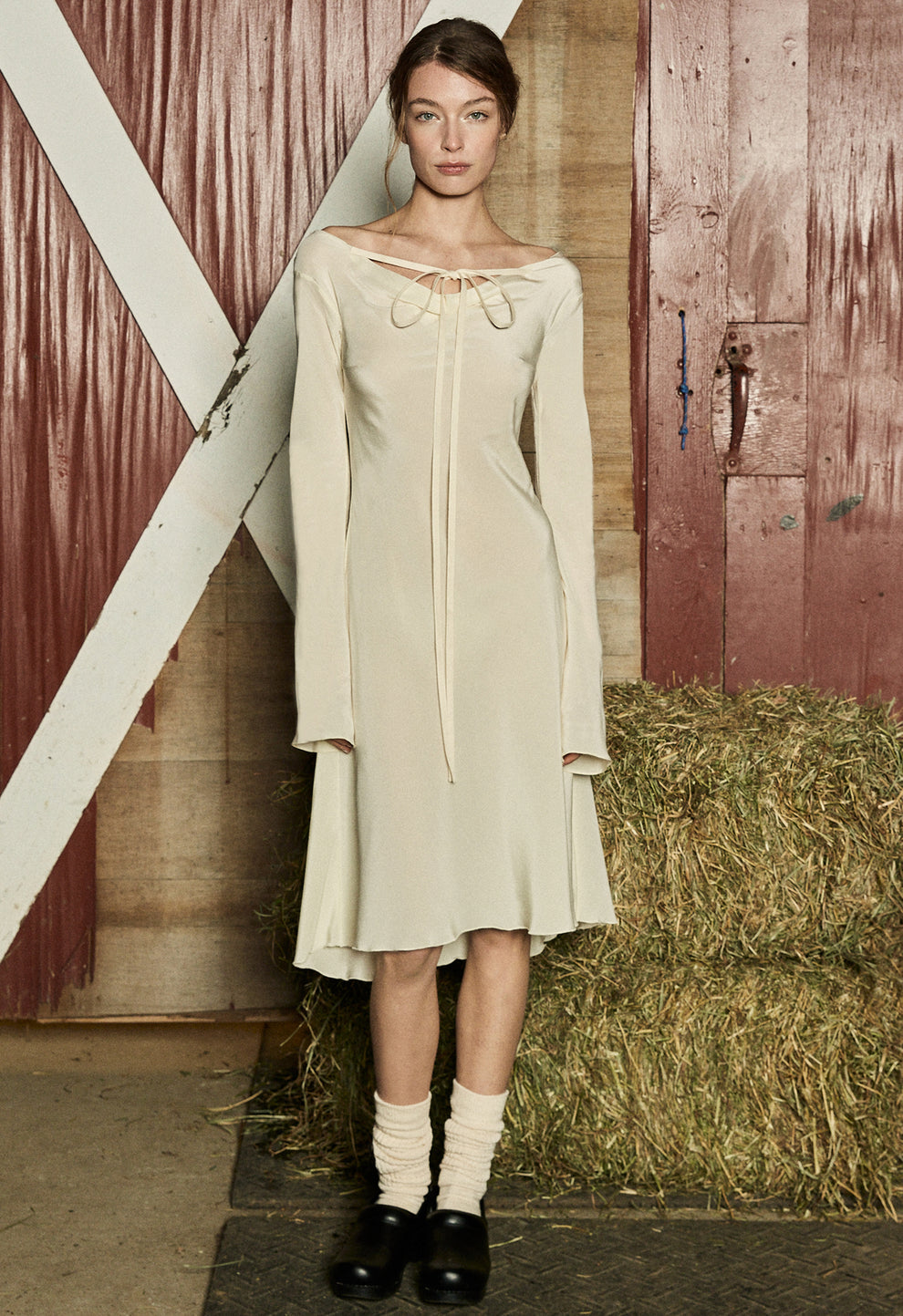 slim fit dress slacks Present Dress Ivory S