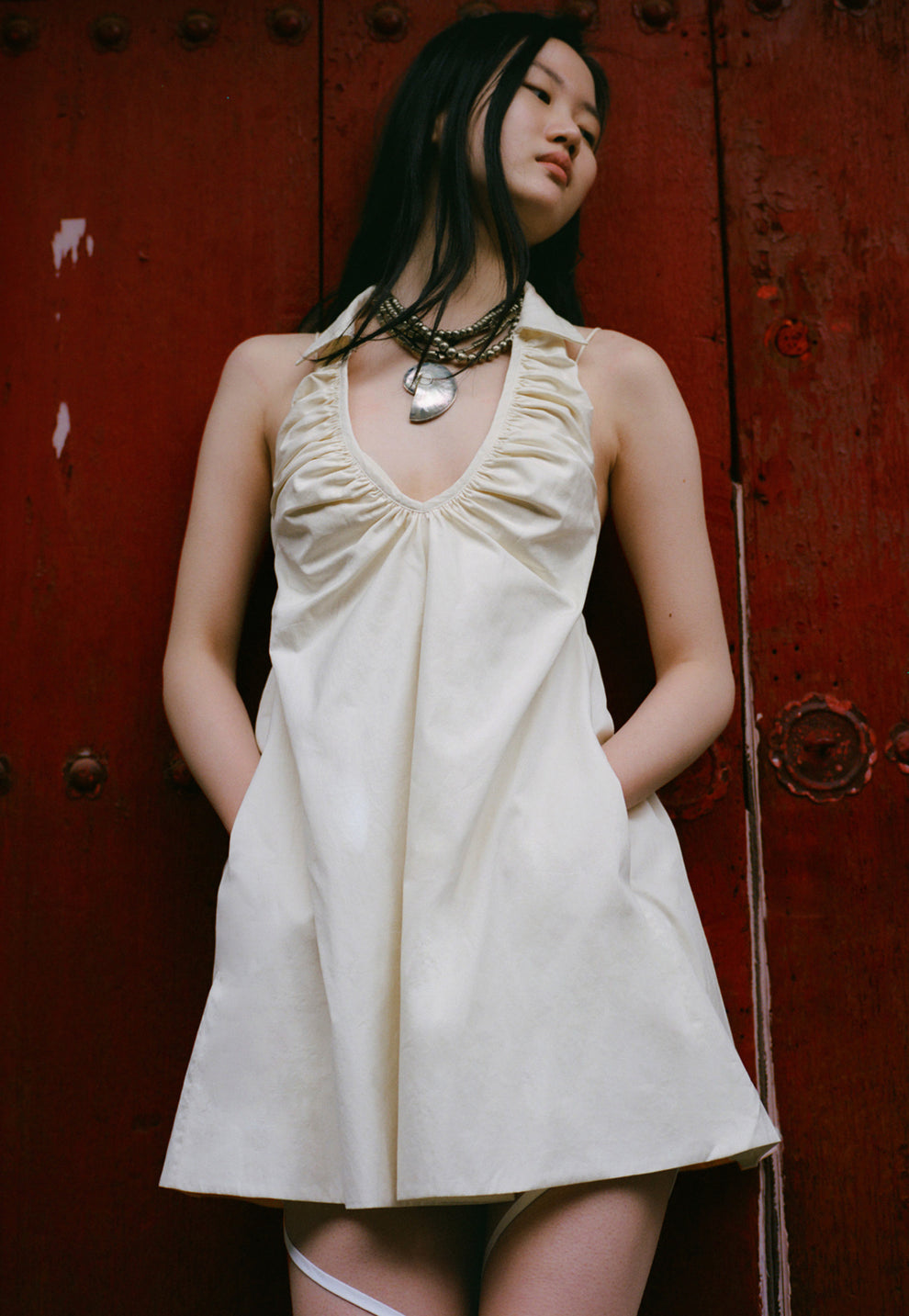 Ruched Halter Balloon Dress Mini XS - 1 unit left Ruched Halter Balloon Dress Mini XS - 1 unit left