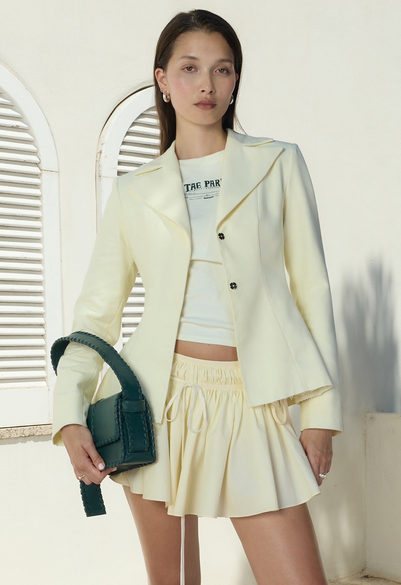 Sculpted Blazer Ivory
