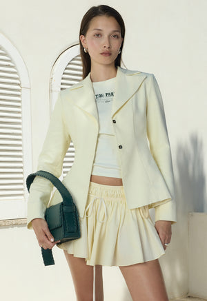 Sculpted Blazer Ivory