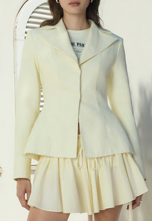 Sculpted Blazer Ivory