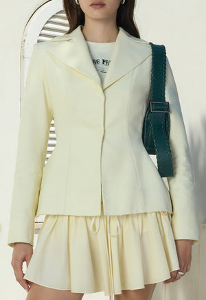 Sculpted Blazer Ivory