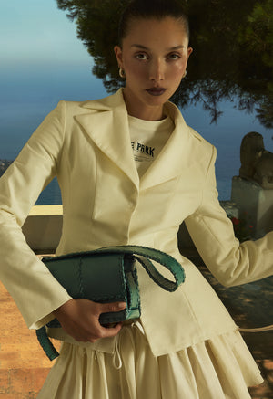 Sculpted Blazer Ivory