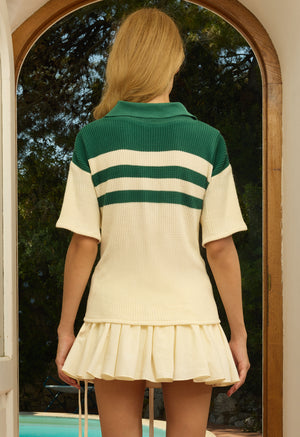 Waffle Knit Jersey Hunter Green