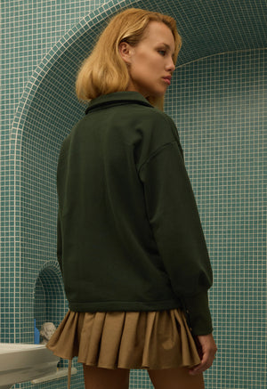 Zip Up Sweatshirt Hunter Green