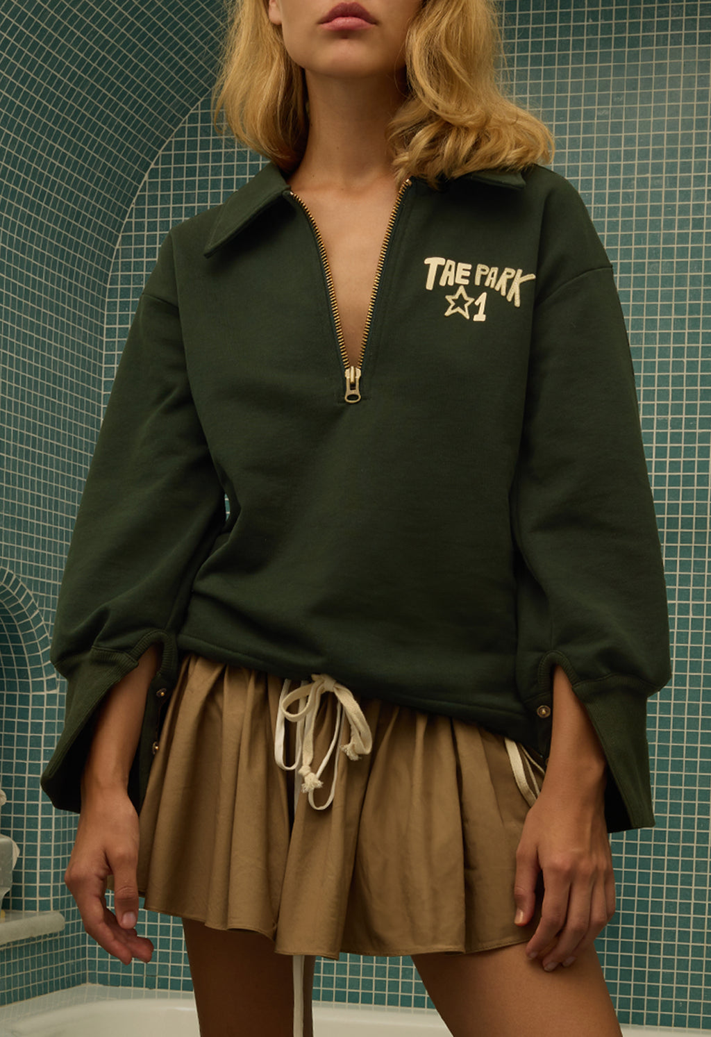 Zip Up Sweatshirt Hunter Green