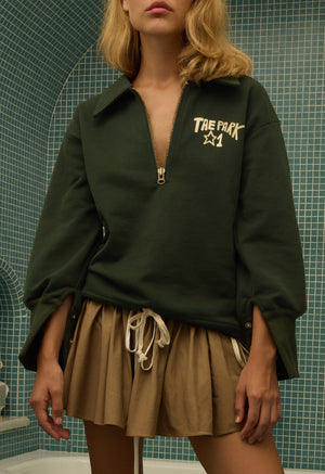 Zip Up Sweatshirt Hunter Green