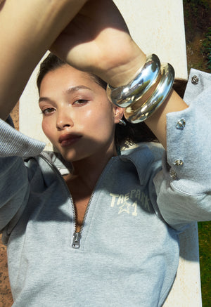 Zip Up Sweatshirt Heather Grey