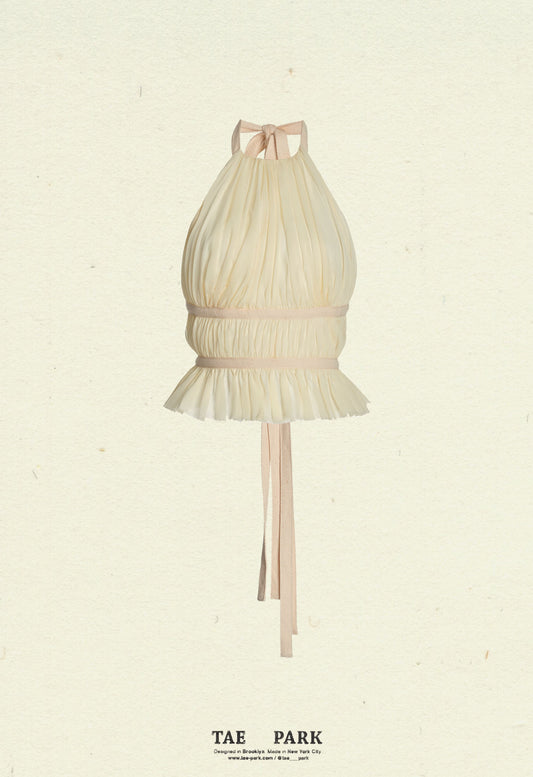 Chiffon Wrap Top Ivory