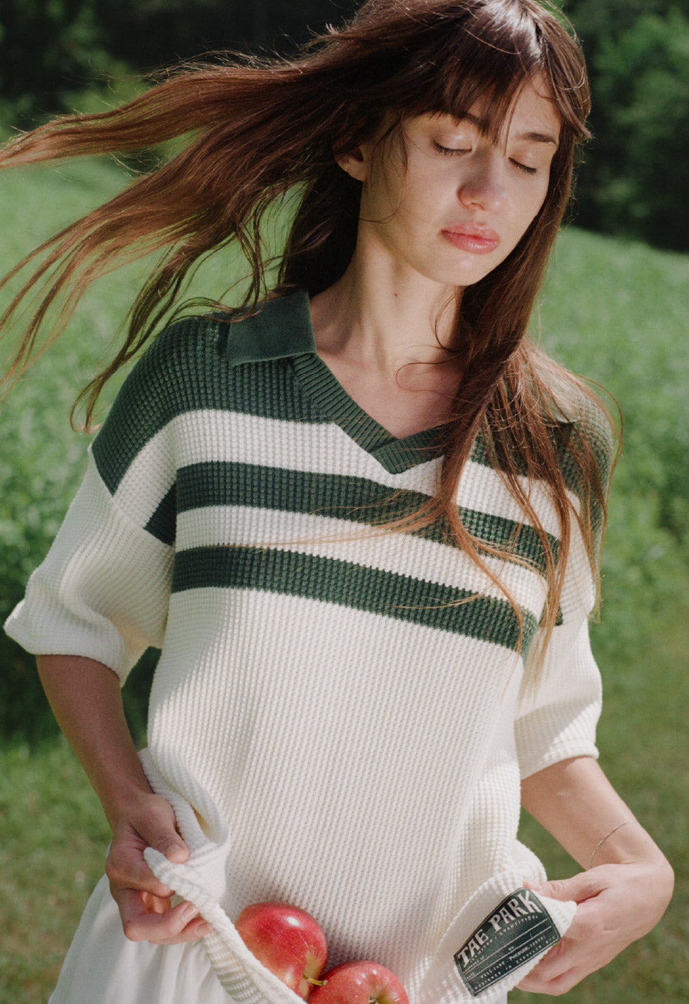 Waffle Knit Jersey Hunter Green