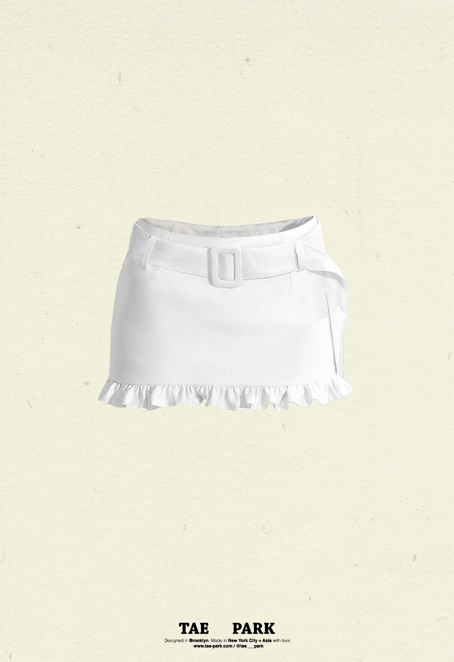 Mini Ruffle Skort White