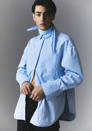 Oversize Boyfriend Dress Shirt Sky Blue