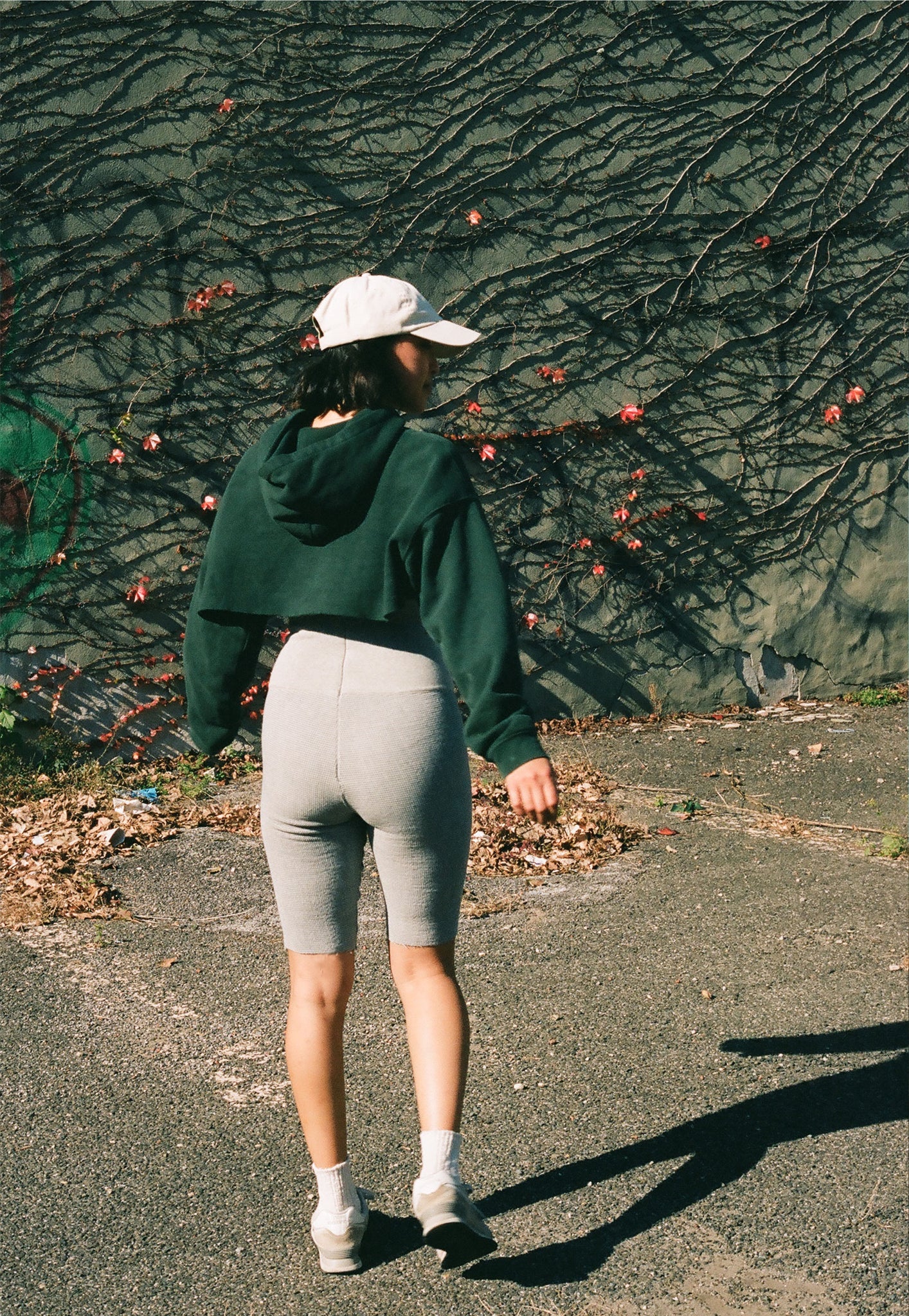 Waffle Biker Shorts Heather Grey