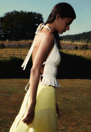 Chiffon Wrap Top Ivory