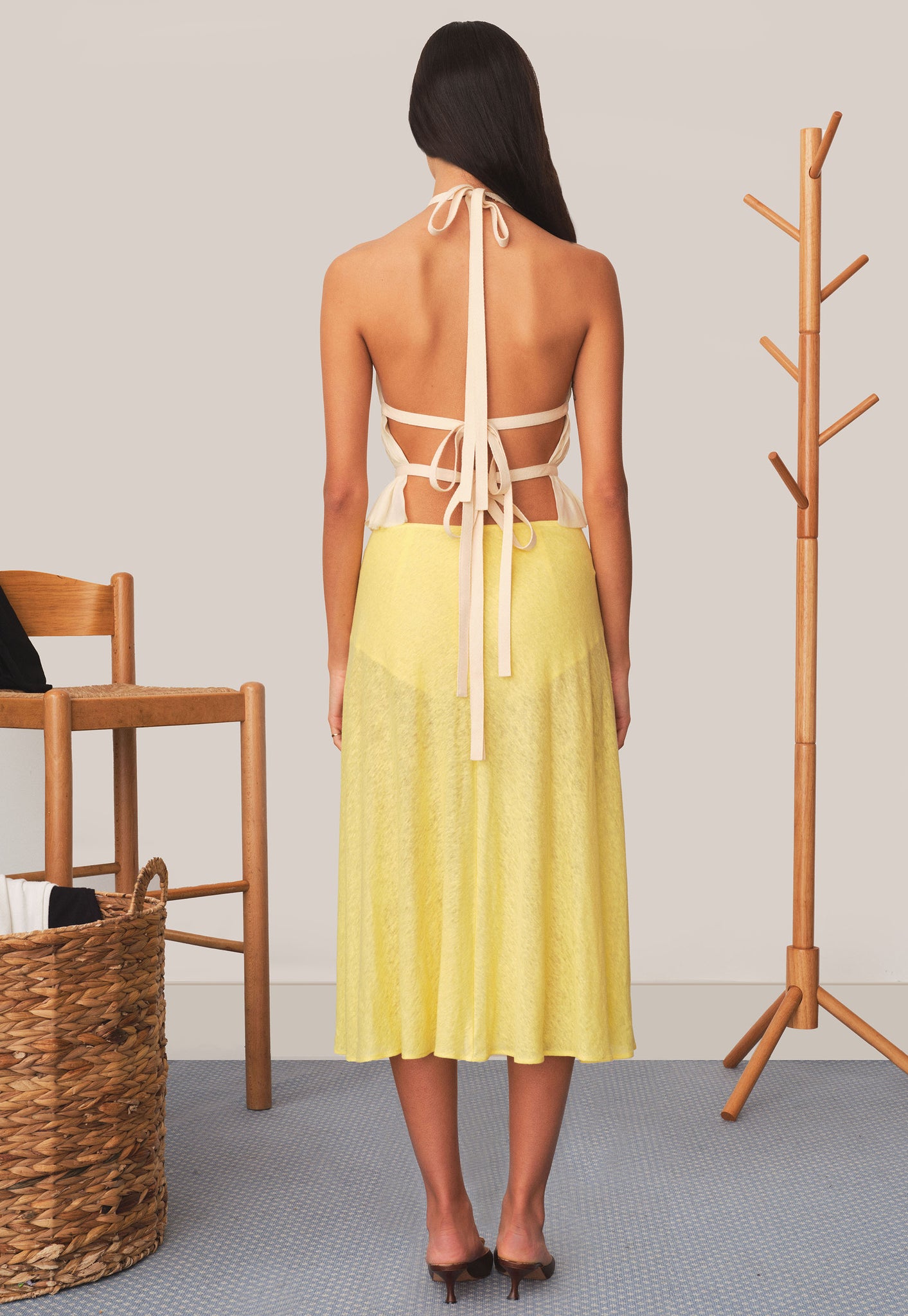 Chiffon Wrap Top Ivory