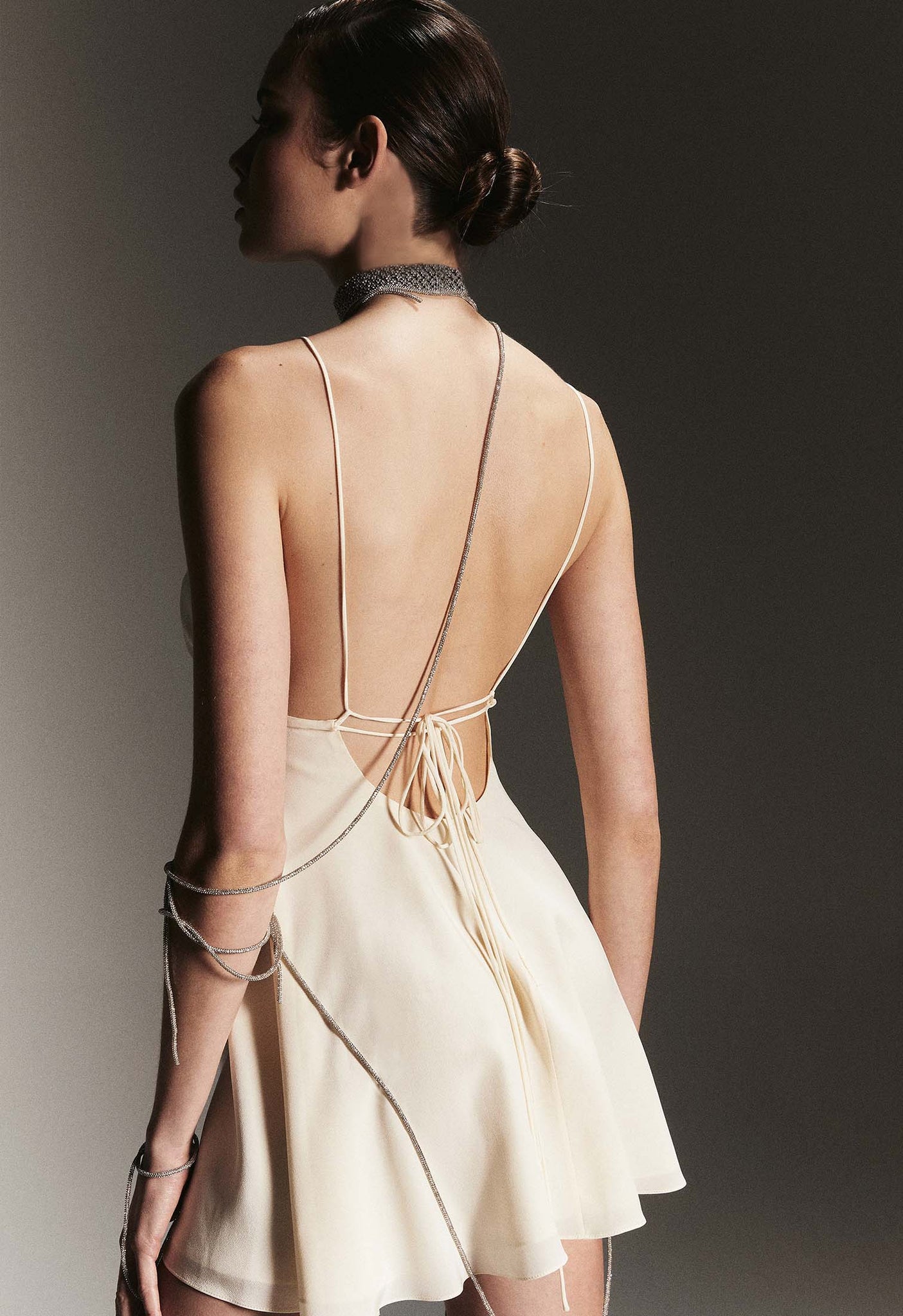 Mini String Dress Ivory – Tae Park